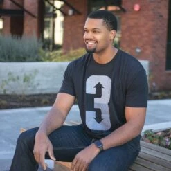 3 Up 3 Down (Black) - Men's Tee-1860992303174 -Baseball Equipment Store 3 Up Black Lifestyle 1