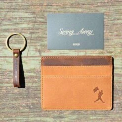 Flag Man Cardholder Wallet - Glove Leather-7396120645 -Baseball Equipment Store Cardholder Wood