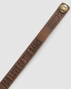 For Love Of The Game Single Loop Bracelet - Dark Brown-7284871888966 -Baseball Equipment Store ForLoveoftheGameSingleLoopBracelet DarkBrown 003
