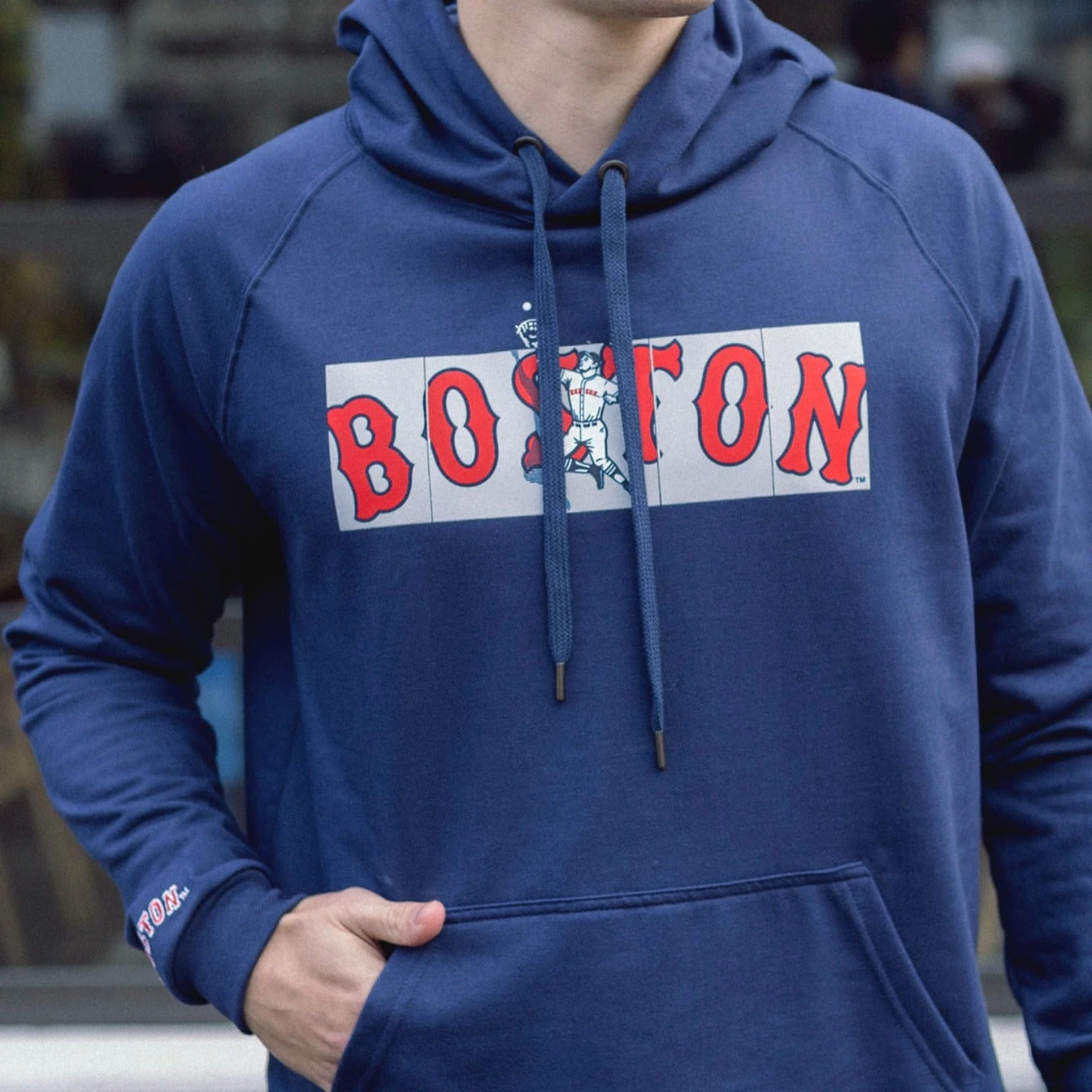 Outfield Fence Hoodie - Boston Red Sox-6659121381446 6 Outfield Fence Hoodie - Boston Red Sox-6659121381446 - Image 4