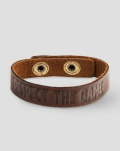 Respect The Game Single Loop Bracelet - Dark Brown-7284872118342