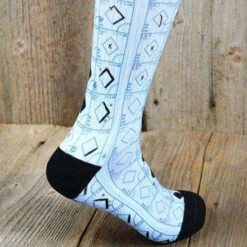 Scorebook Socks - High Calf-7396091141 -Baseball Equipment Store ScorebookSocks Wood