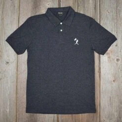 Flag Man Summer Polo - Charcoal-9209487045 -Baseball Equipment Store SummerPoloCharcoal