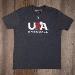 Baseballism X USA Baseball - Charcoal-6554645233734 -Baseball Equipment Store USABBLogoGrey Wood