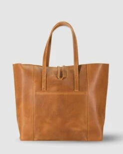 Vintage Glove Leather Tote - Caramel-7396079941 -Baseball Equipment Store VintageGloveLeatherTote Caramel 2