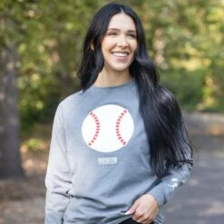Stitched Heart Seams Baseball Crew Neck - Women's-6950733185094 -Baseball Equipment Store baseballism baseball heart womens crewneck 002