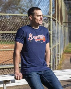 Get Your Peanuts! - Atlanta Braves-6759753384006 -Baseball Equipment Store baseballism bleacher seats mens tee braves 003
