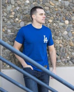 Bear Flag - Los Angeles Dodgers-6966394421318 -Baseball Equipment Store baseballism cali bear mens tee Dodgers 005