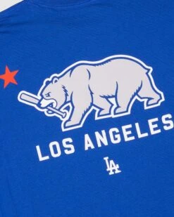 Bear Flag - Los Angeles Dodgers-6966394421318 -Baseball Equipment Store baseballism cali bear mens tee Dodgers 007