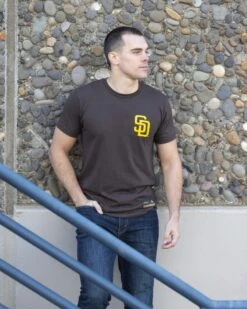 Bear Flag - San Diego Padres-6966400843846 -Baseball Equipment Store baseballism cali bear mens tee Padres 005