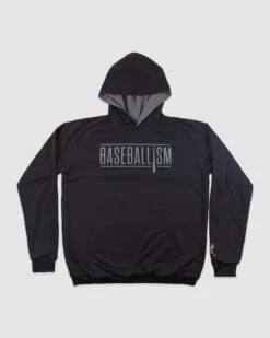 Baseballism Classic Double Play Reversible Hoodie (Black/Grey)-7152990421062 -Baseball Equipment Store baseballism classic double play hoodie mens 002