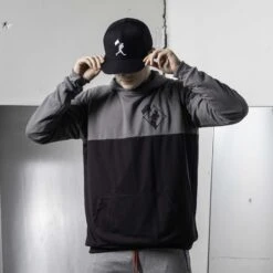 Baseballism Classic Double Play Reversible Hoodie (Black/Grey)-7152990421062 -Baseball Equipment Store baseballism classic double play hoodie mens 006