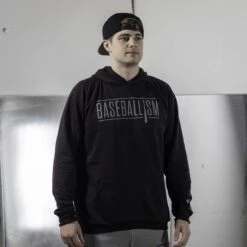 Baseballism Classic Double Play Reversible Hoodie (Black/Grey)-7152990421062 -Baseball Equipment Store baseballism classic double play hoodie mens 007