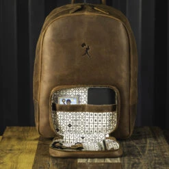 Taylor Glove Leather Backpack-7206363136070 -Baseball Equipment Store baseballism flagman backpack 009