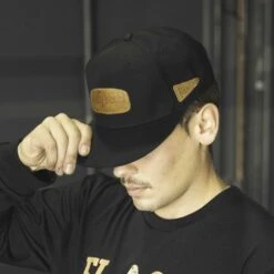 Flash The Leather Cap-7148538921030 -Baseball Equipment Store baseballism flash the leather black cap 001