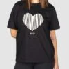 Bat Heart - Heavyweight Warm-Up Tee-7345593516102 -Baseball Equipment Store baseballism heart bats womens tee 003