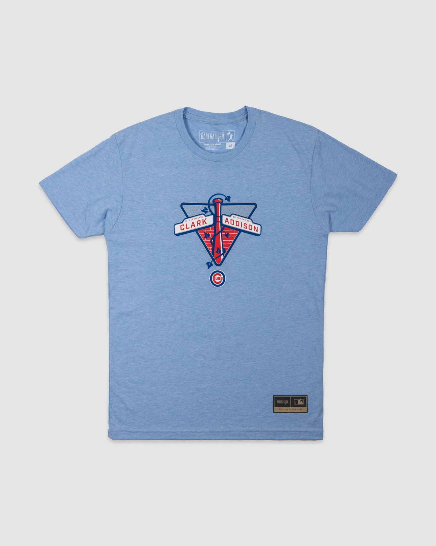 Clark & Addison Women's Warm-Up Tee - Chicago Cubs-7285345648710 4 Clark & Addison Women's Warm-Up Tee - Chicago Cubs-7285345648710 - Image 2