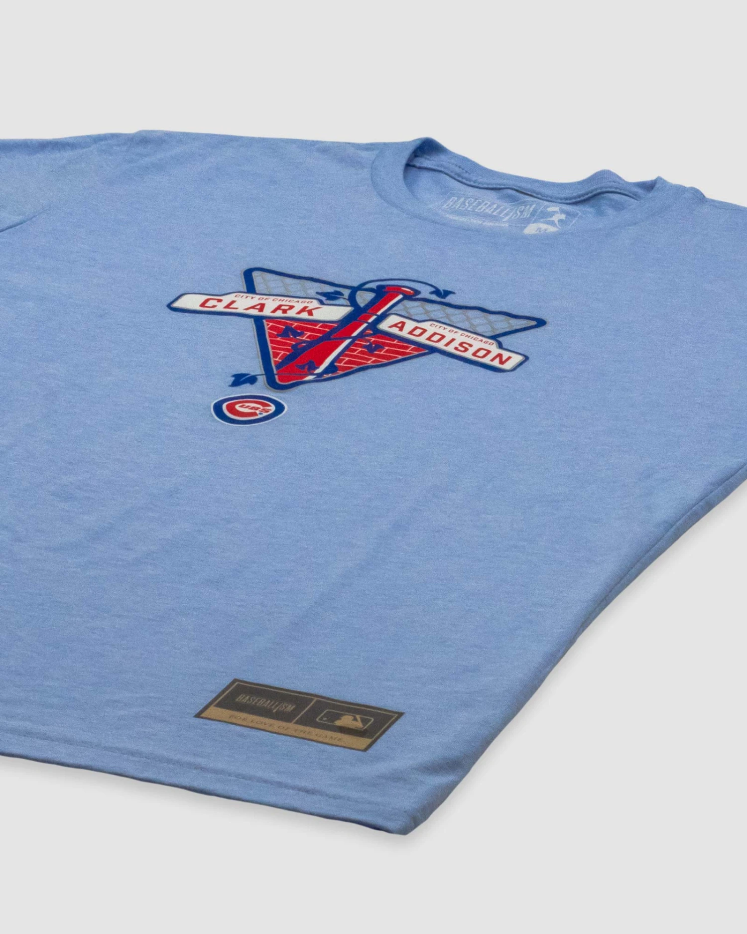 Clark & Addison Women's Warm-Up Tee - Chicago Cubs-7285345648710 5 Clark & Addison Women's Warm-Up Tee - Chicago Cubs-7285345648710 - Image 3