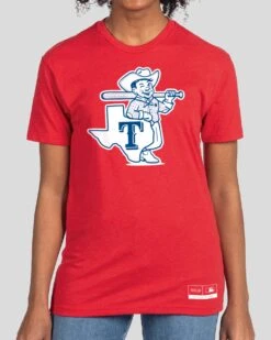 Texas Proud Women's Warm-Up Tee (Red) - Texas Rangers-7295402311750