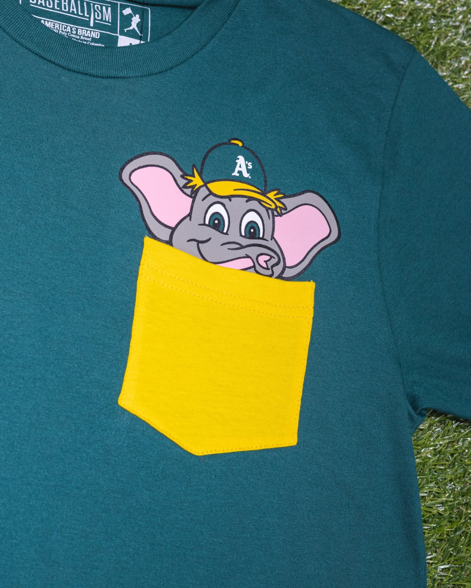Mascot Pocket Tee - Oakland Athletics-6973343334470 5 Mascot Pocket Tee - Oakland Athletics-6973343334470 - Image 3