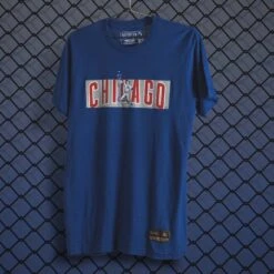 Outfield Fence Tee - Chicago Cubs-7083606376518 -Baseball Equipment Store baseballism mlb outfield fence mens tee Cubs 005