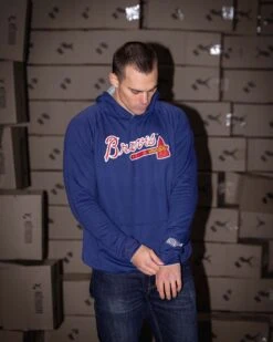 Double Play Reversible Hoodie - Atlanta Braves-7059141328966 -Baseball Equipment Store baseballism mlb reversible hoodie mens Braves 009
