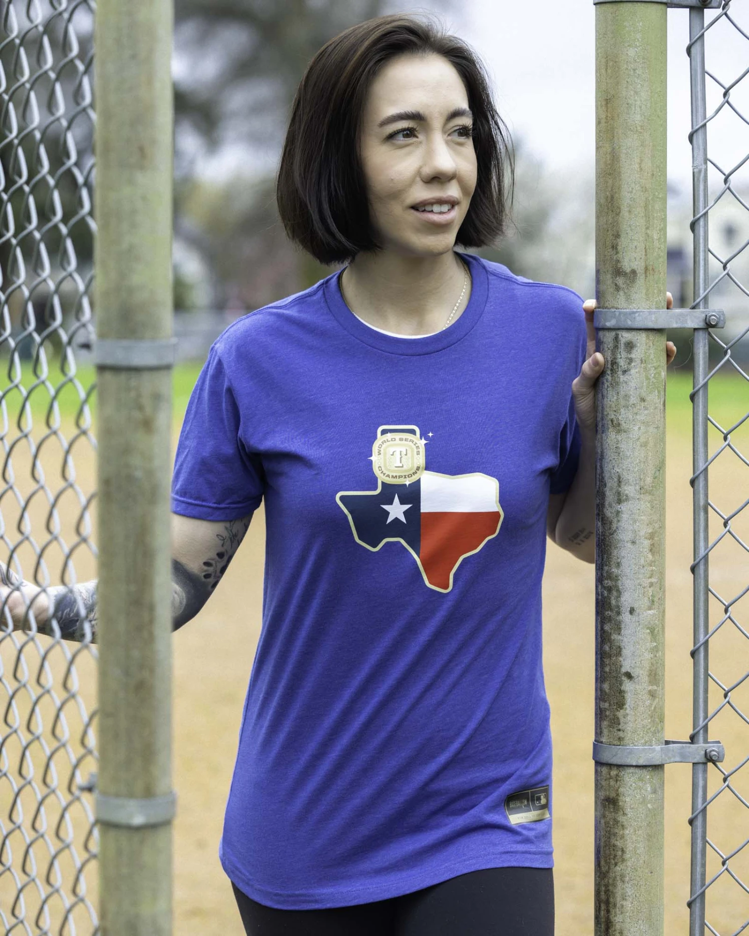 Ring Ceremony Women's Warm-Up Tee - Texas Rangers-7303596015686 6 Ring Ceremony Women's Warm-Up Tee - Texas Rangers-7303596015686 - Image 4