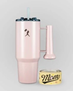 Baseball Mom Bat Grip And Pink Rose Tumbler-7511045570630