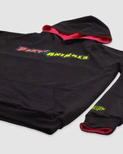 Double Play Reversible Hoodie: Party Animals - Baseballism X Savannah Bananas-7146654203974 -Baseball Equipment Store baseballism party animals reversible hoodie 006