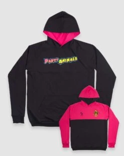 Double Play Reversible Hoodie: Party Animals - Baseballism X Savannah Bananas-7146654203974