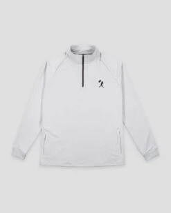 Brock Base Patch Quarter Zip (Grey)-7304104738886