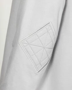 Brock Base Patch Quarter Zip (Grey)-7304104738886 -Baseball Equipment Store baseballism quarterzip pullover sweatshirt grey 008