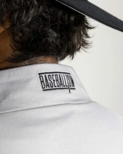 Brock Base Patch Quarter Zip (Grey)-7304104738886 -Baseball Equipment Store baseballism quarterzip pullover sweatshirt grey 010