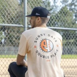 Sunny Days And Double Plays - Men's-7071270273094 -Baseball Equipment Store baseballism sunnydays doubleplays mens tee 001