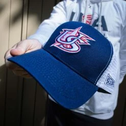 USA Traditional Trucker Cap (Navy)-7121403347014 -Baseball Equipment Store baseballism usa baseball trucker cap 004