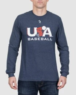 Baseballism X USA Baseball Long Sleeve - Navy-7083657101382