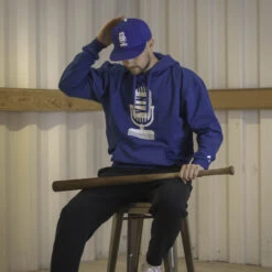 Vin's Mic Hoodie - Vin Scully Collection-7149324566598 -Baseball Equipment Store baseballism vins mic mens hoodie 001