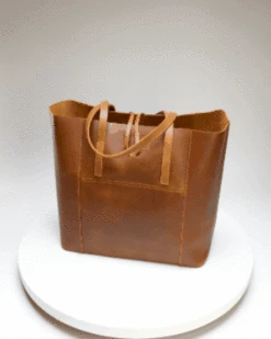 Vintage Glove Leather Tote - Caramel-7396079941 -Baseball Equipment Store baseballism vintage tote bag 001